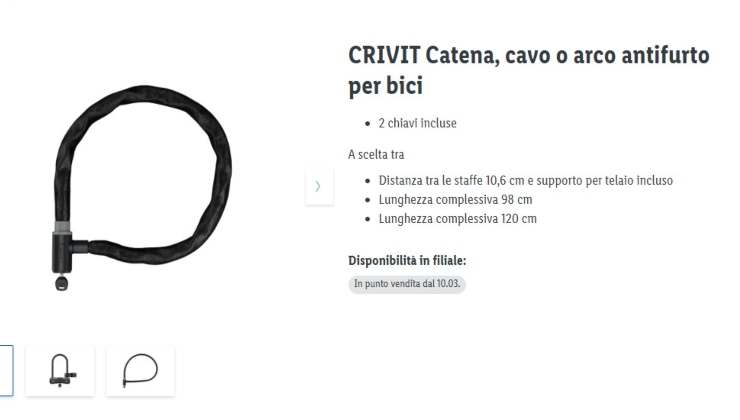 Crivit catena Lidl in offerta - teleone.it