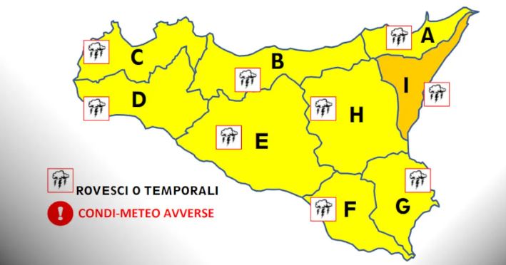 allerta meteo arancione gialla